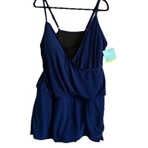 Bal Harbor‎ Bathing Suit Sz 20W Skirted One Piece Beach Pool Suit